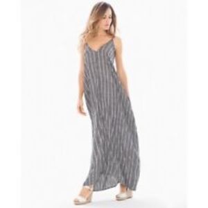 Elan Dresses - NWOT ELAN Gray & White Striped Maxi Dress Small Elan Dresses - NWOT ELAN Gray & White Striped Maxi Dress Small